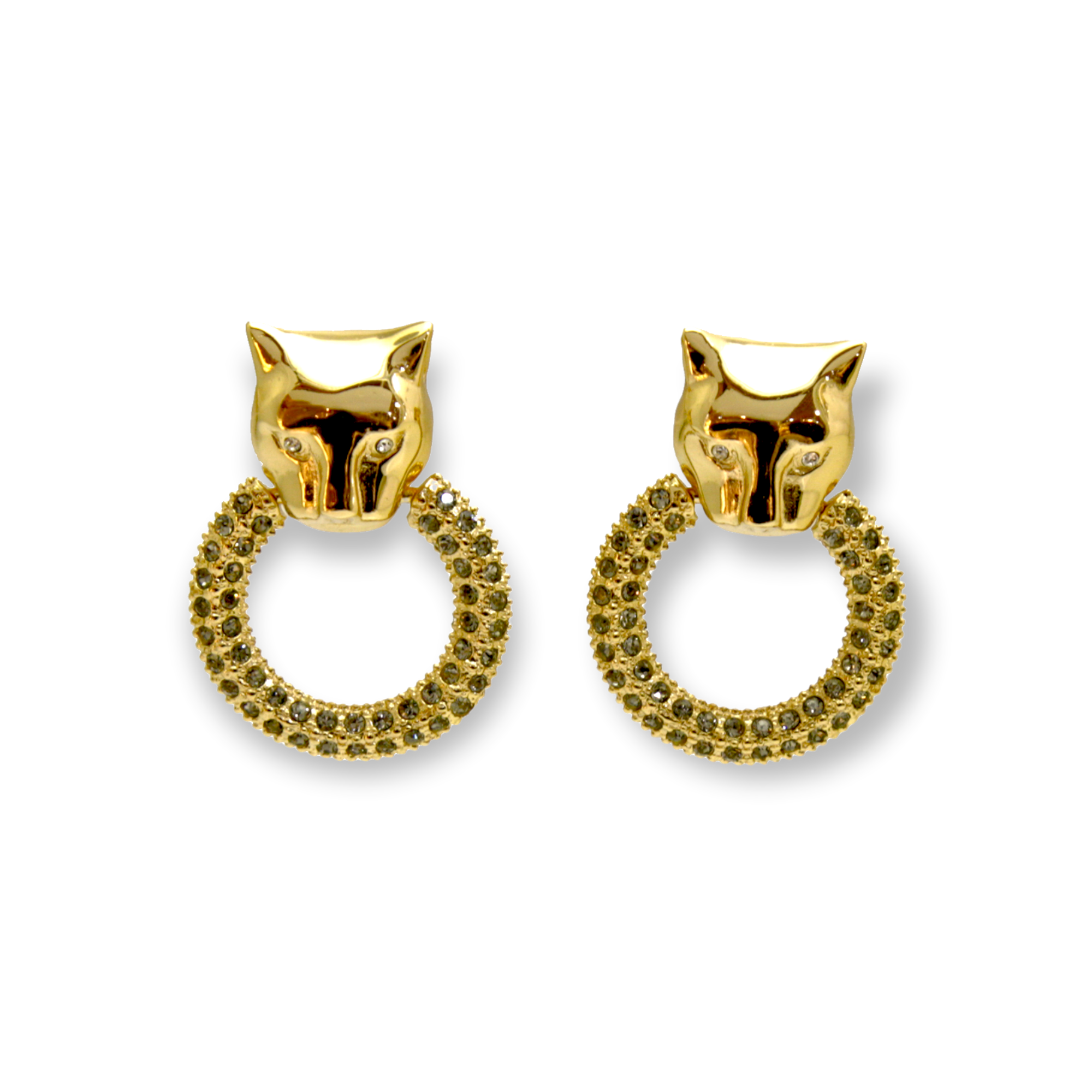 GOLD PANTHER EARRINGS