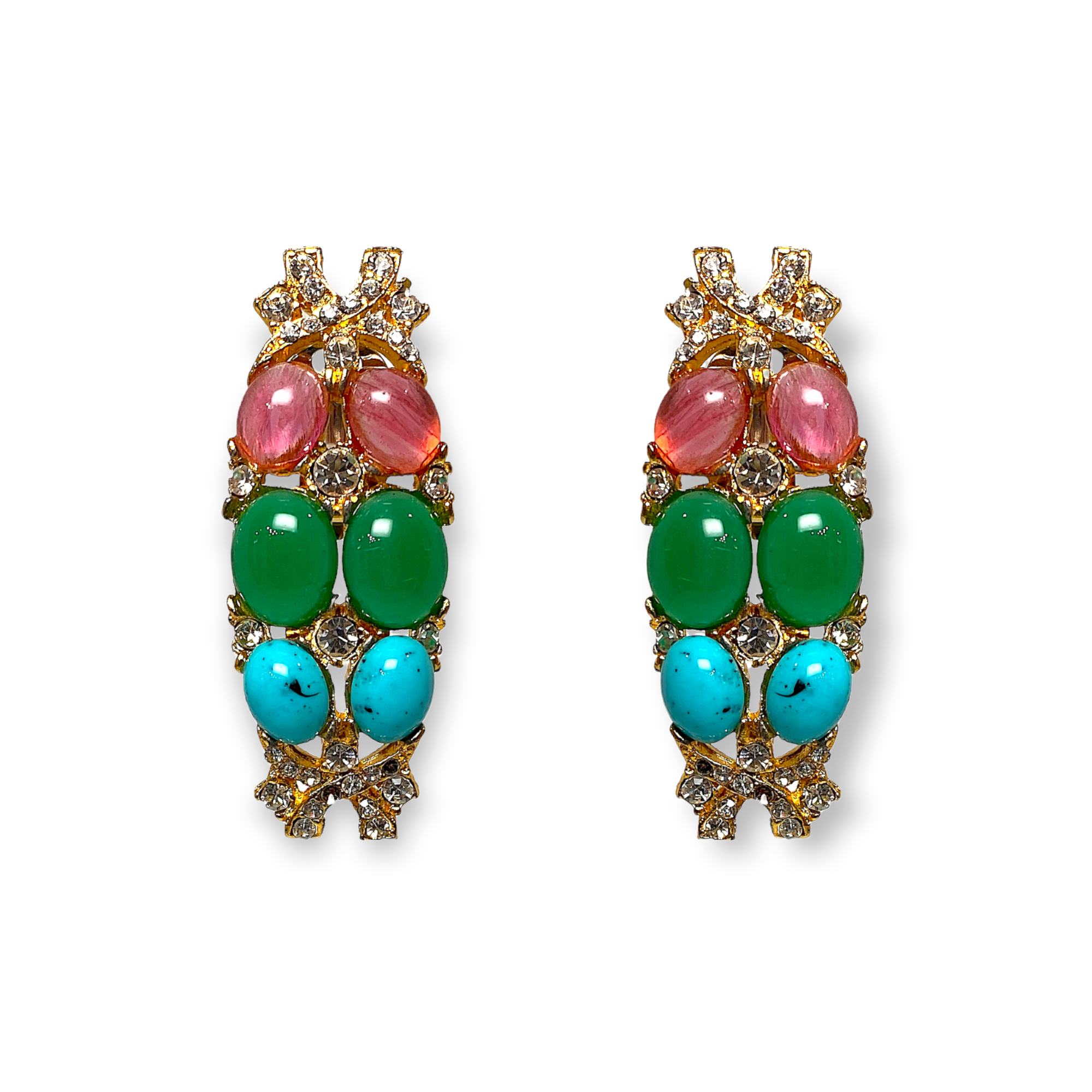 Carlo Zini  Precious Swarovski® crystals inspires the unique design of this extraordinary earrings 