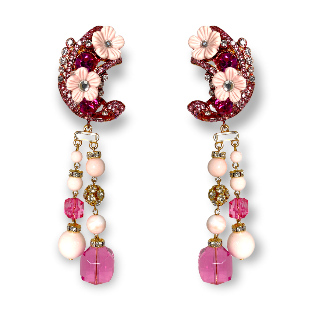 Carlo Zini  Precious Swarovski® crystals inspires the unique design of this extraordinary maxi earrings 