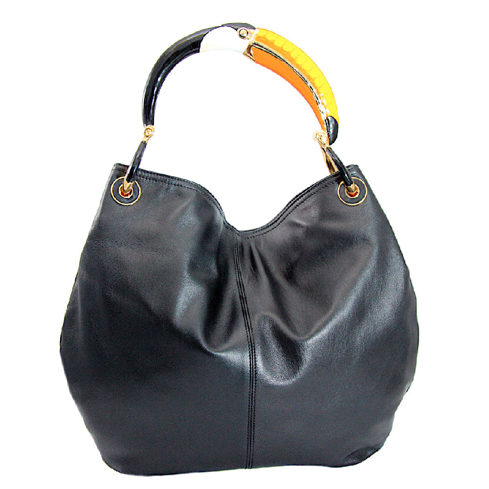 TOUCAN CLASSIC BAG WITH BLACK VEGAN LEATHER
