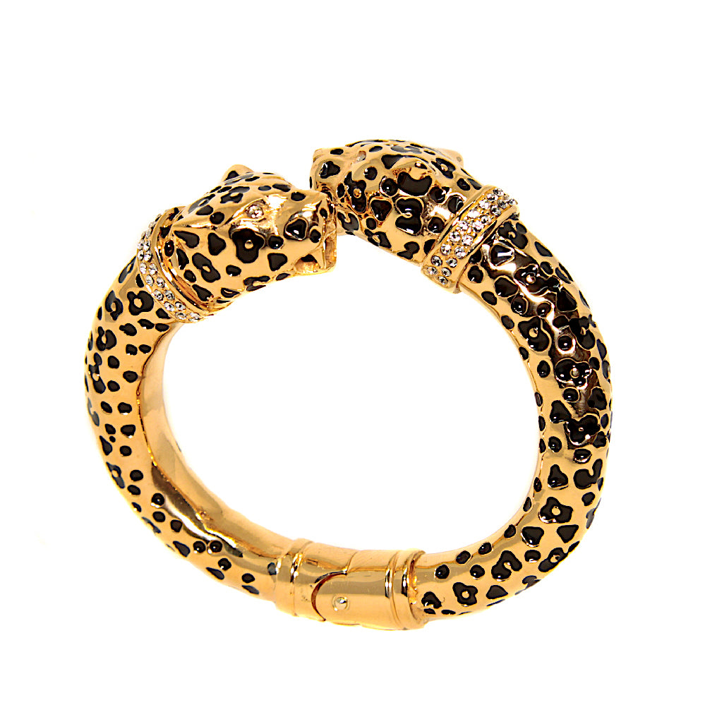 Bracciale giaguaro pantera smalti placcato oro Creart2