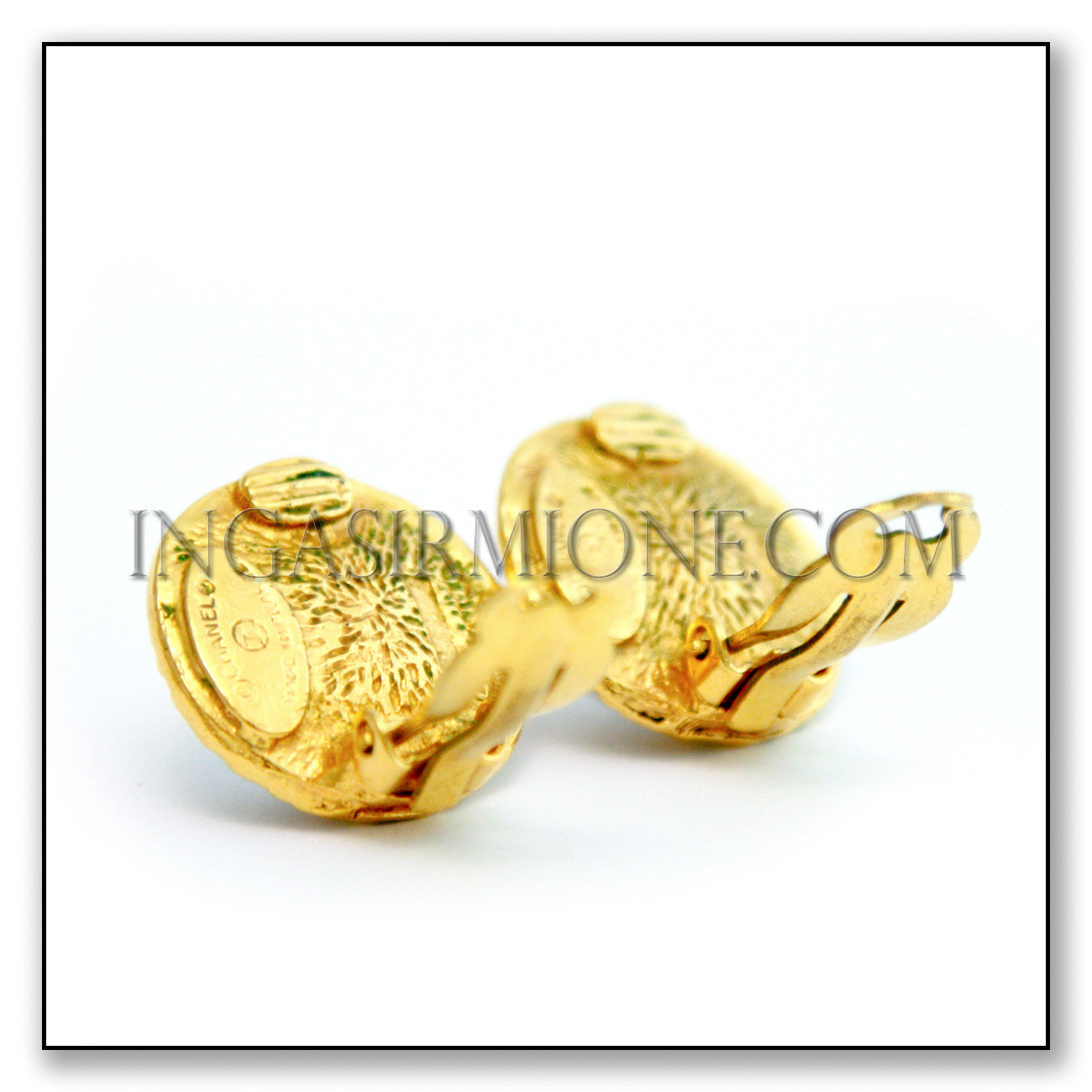 CHANEL GOLD & WHITE EARRINGS